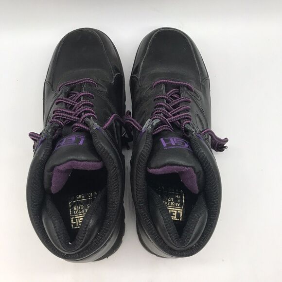 LeHigh NuGuard 75 Safety Toe EH Work Shoes Women's 6.5 Black Slip Oil Resistant - Picture 6 of 15